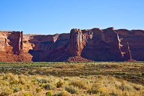 Photo of red cliffs in New Mexico